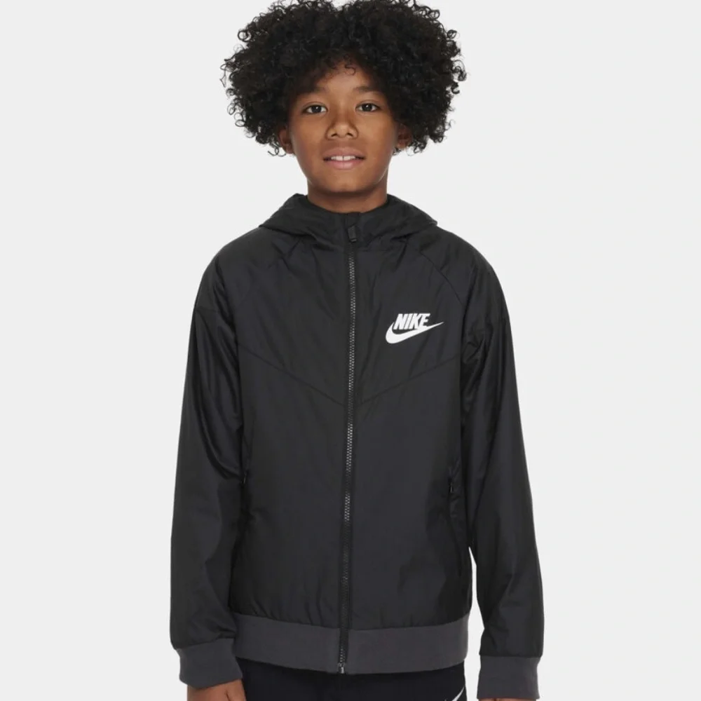 Boys Nike Sportswear Windrunner Hooded‎ Jacket Grey Size Large